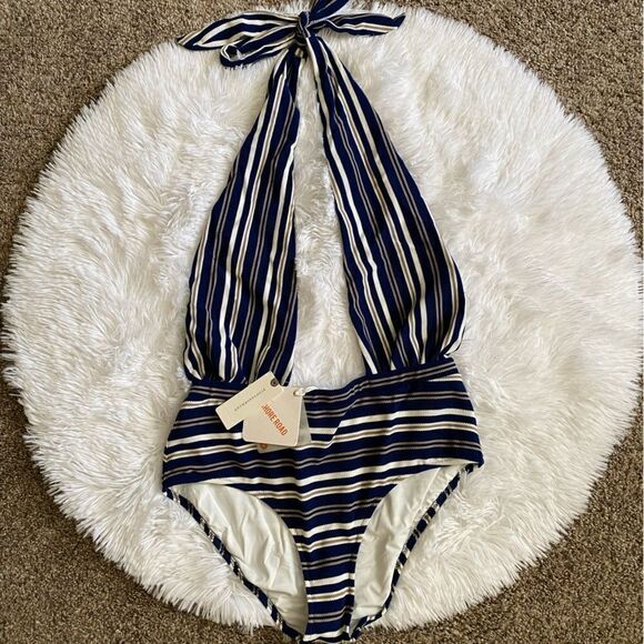 Anthropologie 6 Shore Road One Piece Cabana Swimsuit New Striped Womens Large - Picture 1 of 14